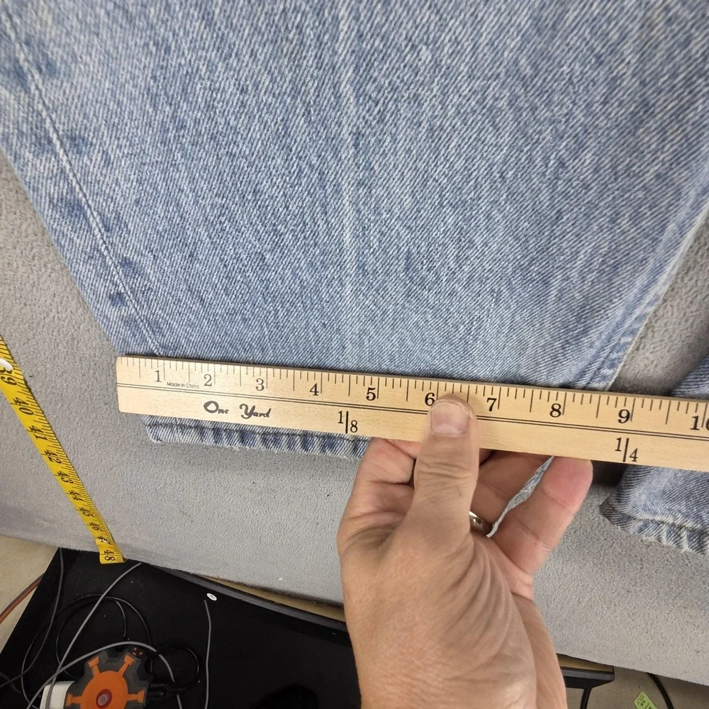 Vintage Levis 501 Jeans‎ Mens Blue Light Wash Straight Button Fly USA Fits 36x28